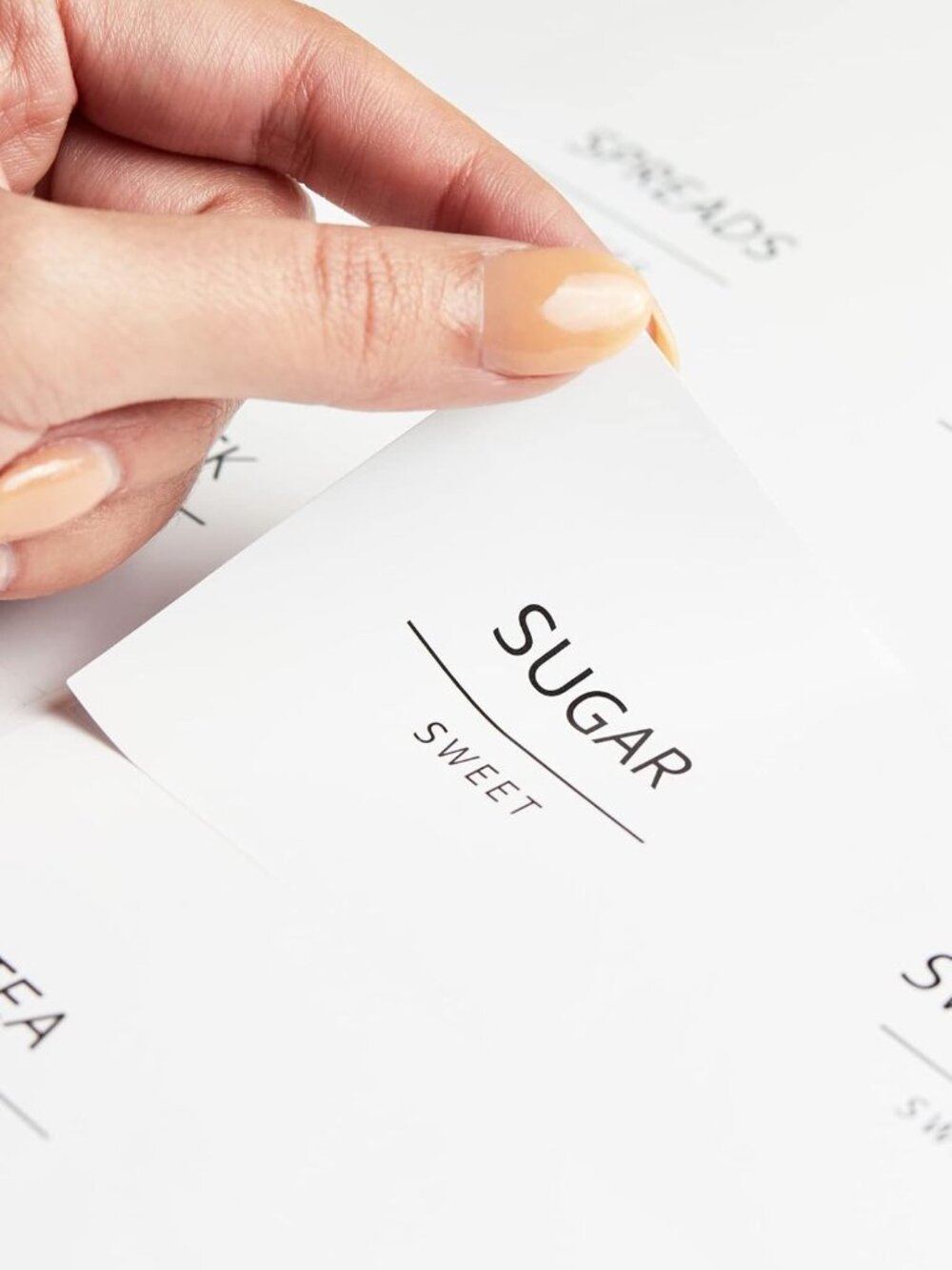 Pantry Labels for Containers - 144 Matte Vinyl Stickers, 2.5 x 2.5 in, Black on - Picture 7 of 9